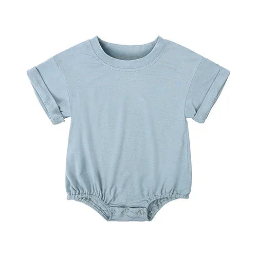Bamboo Fiber Baby Clothes Boys Bodysuit Fashion Solid Short Sleeve Baby Girls Clothes Summer Newborn Clothing 3-24 Months