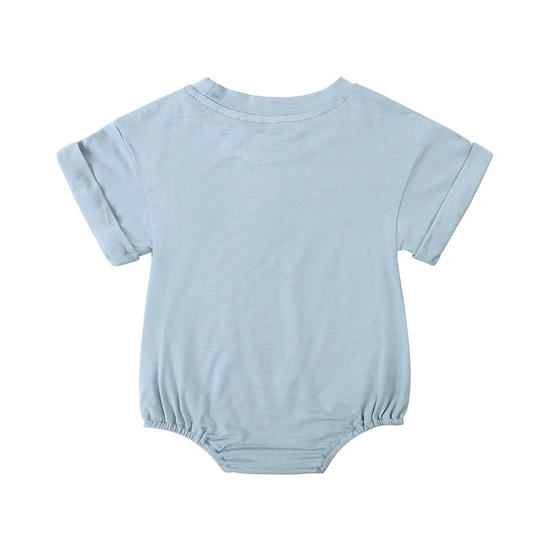 Bamboo Fiber Baby Clothes Boys Bodysuit Fashion Solid Short Sleeve Baby Girls Clothes Summer Newborn Clothing 3-24 Months