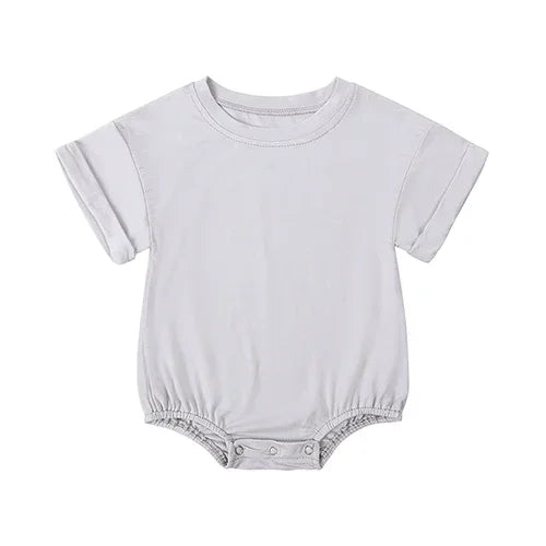 Bamboo Fiber Baby Clothes Boys Bodysuit Fashion Solid Short Sleeve Baby Girls Clothes Summer Newborn Clothing 3-24 Months