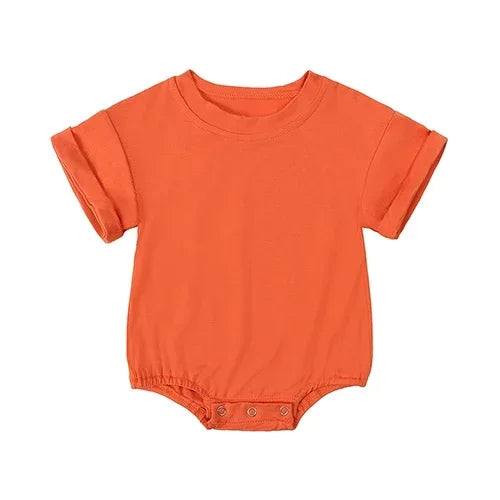 Bamboo Fiber Baby Clothes Boys Bodysuit Fashion Solid Short Sleeve Baby Girls Clothes Summer Newborn Clothing 3-24 Months