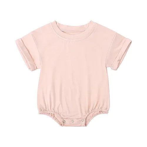 Bamboo Fiber Baby Clothes Boys Bodysuit Fashion Solid Short Sleeve Baby Girls Clothes Summer Newborn Clothing 3-24 Months