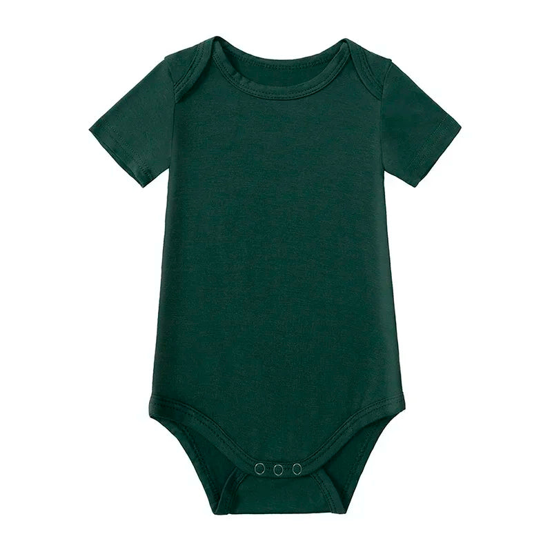 Bamboo Fiber Baby Girl Clothes Solid Color Short Sleeve Baby Clothing Boy Bodysuits Summer Infatn Clothing 0-24 Months