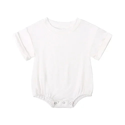 Bamboo Fiber Baby Clothes Boys Bodysuit Fashion Solid Short Sleeve Baby Girls Clothes Summer Newborn Clothing 3-24 Months
