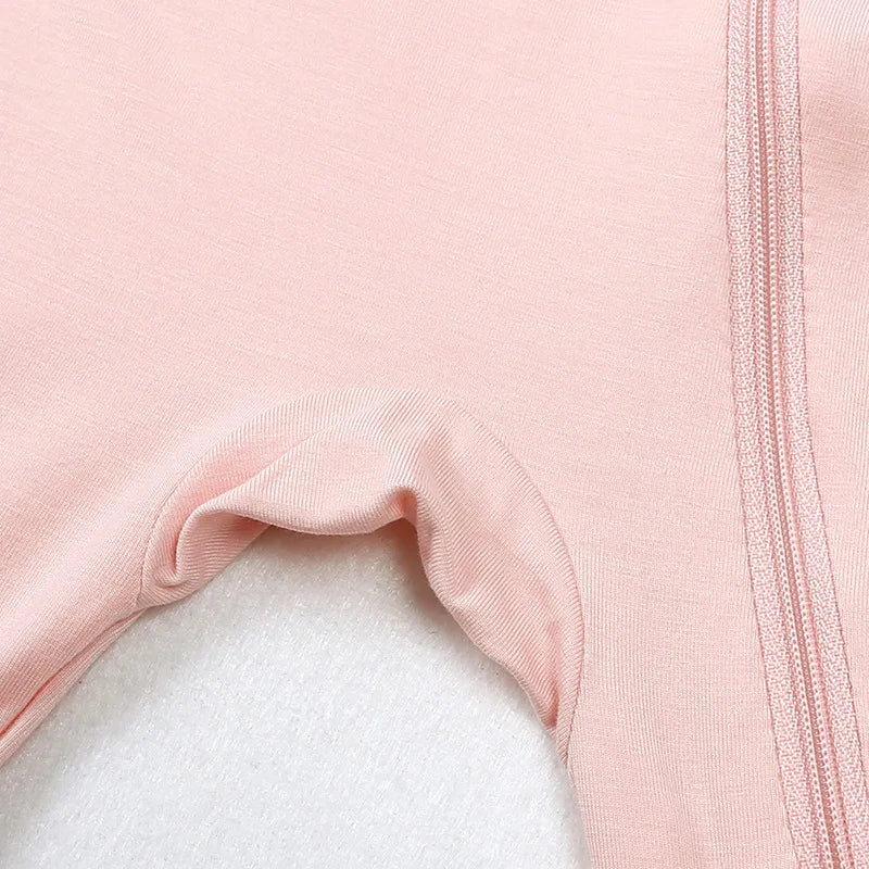 Baby Bodysuit Boy Girl Bamboo Fibers Crawl Suit Summer Solid Color Sleeveless Zip Jumpsuit 0-24 Months Newborn Baby Clothing